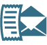 Icon that represents a payment confirmation and/or receipt of an email following payment